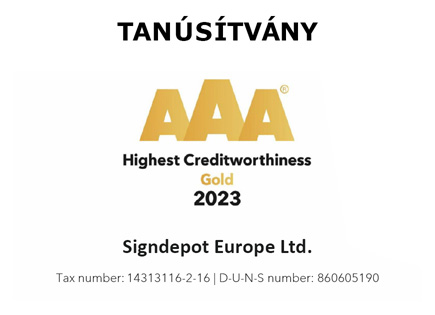Dun & Bradstreet AAA Tanúsítvány